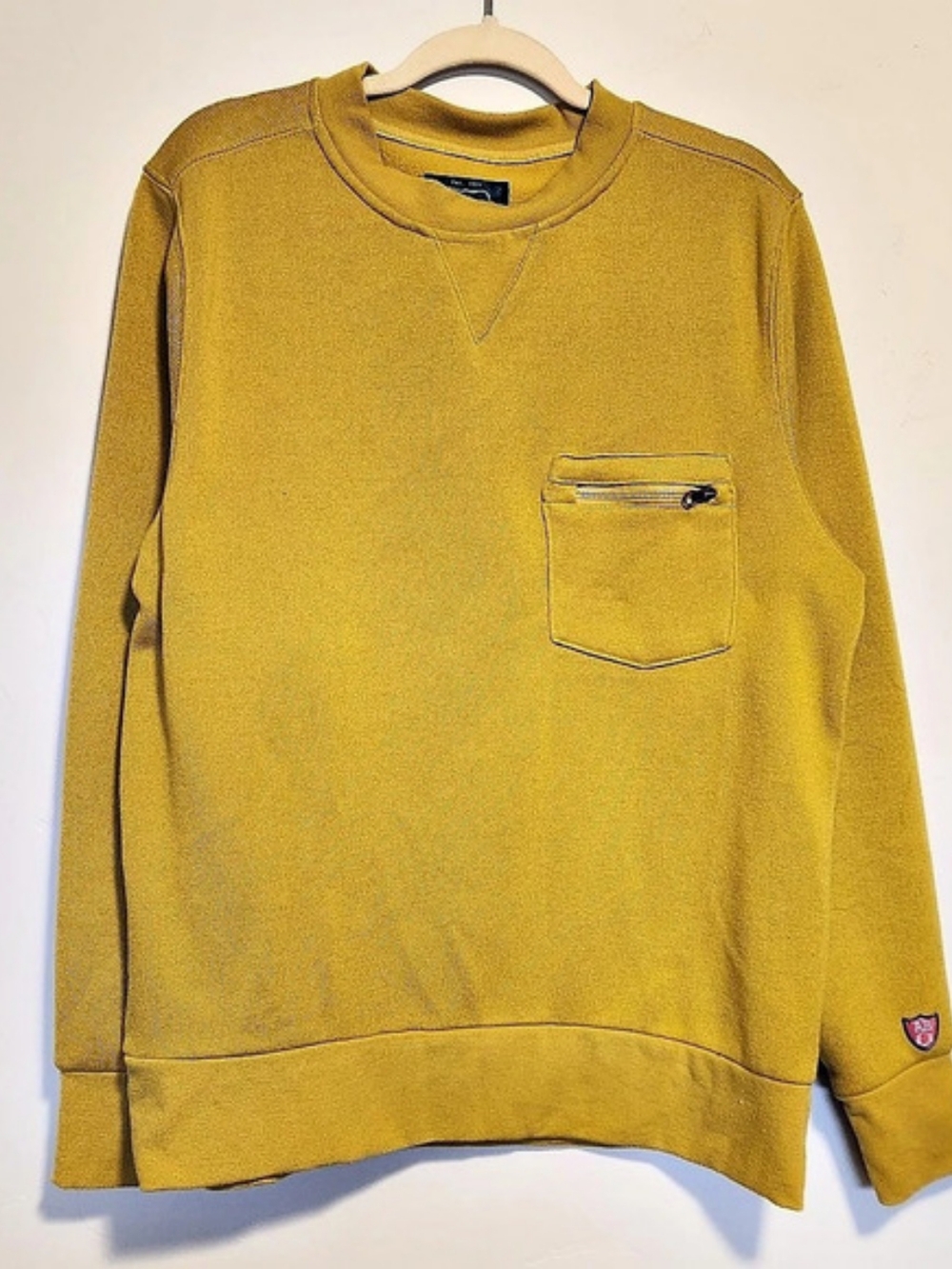 Arthur Beale Yellow Pocket Sweatshirt Like New